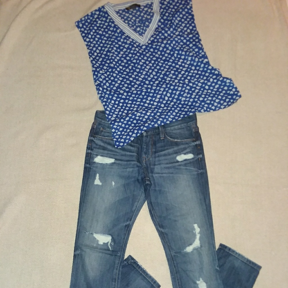 Banana Republic Distressed Skinny Jeans 26P